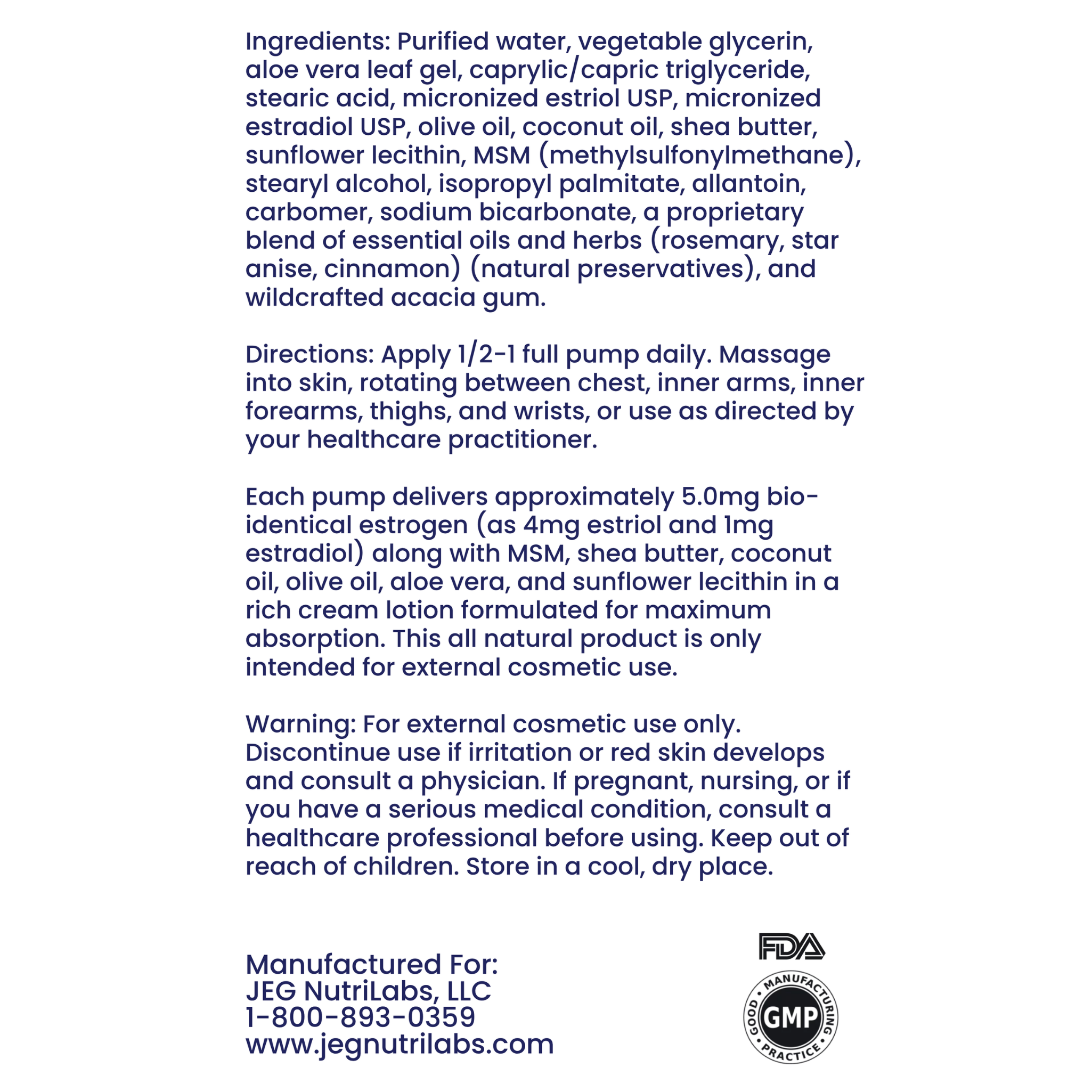 Bi EST 5.0 Cream 3 oz