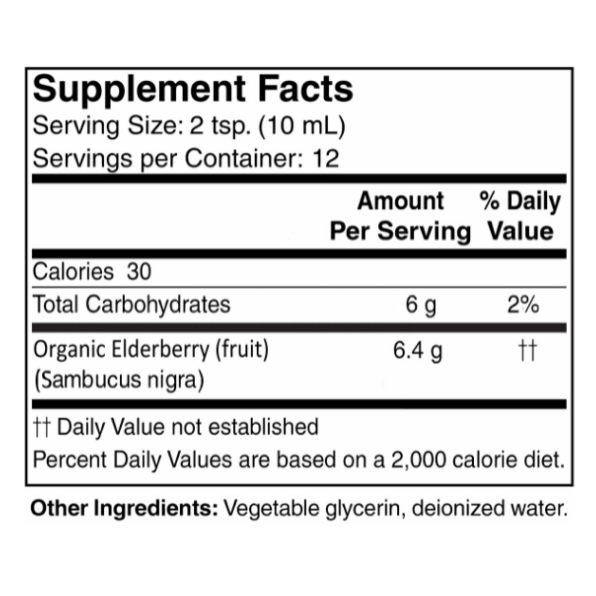 Elderberry Extract (Organic) 4 oz