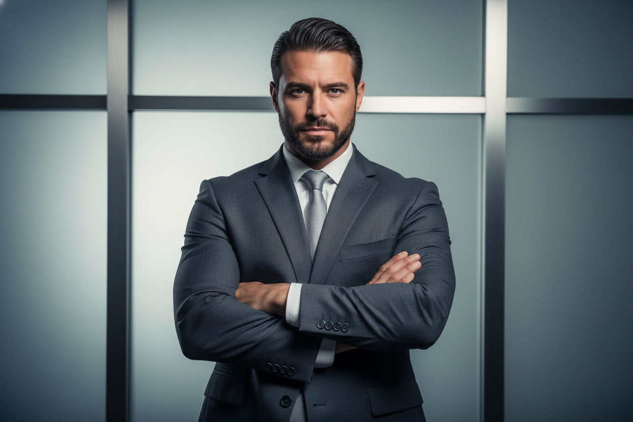 Picture of a handsome, strong man that men aspire to be like